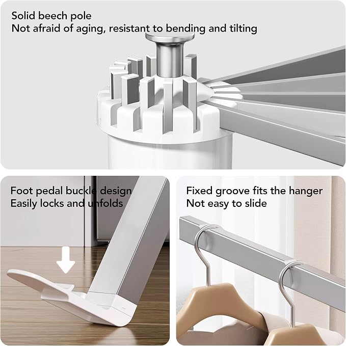 LIENAHU Clothes Drying Rack, Drying Rack Clothing, Laundry Drying Rack - Image 4