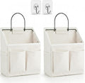 Kanrichu 2pcs Wall Hanging Organizer Bag, Linen Fabric Door Hanging Storage by KANRICHU