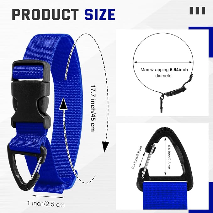 6 Pack Adjustable Extension Cord Holder Straps, Heavy Duty Triangle Clips - Image 2