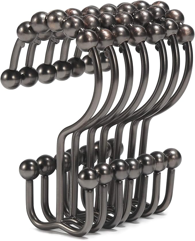 Shower Curtain Hooks, Goowin Shower Curtain Rings, Stainless Steel Shower by Goowin