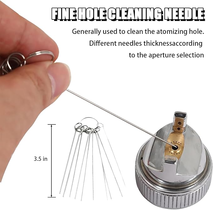 Spray Gun Cleaning Kit, Air Paint Airbrush Maintenance Brush - Image 4