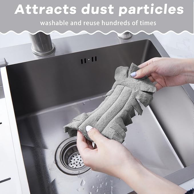 Zubebe 6 Pcs Reusable Duster Refills Fleece - Image 3