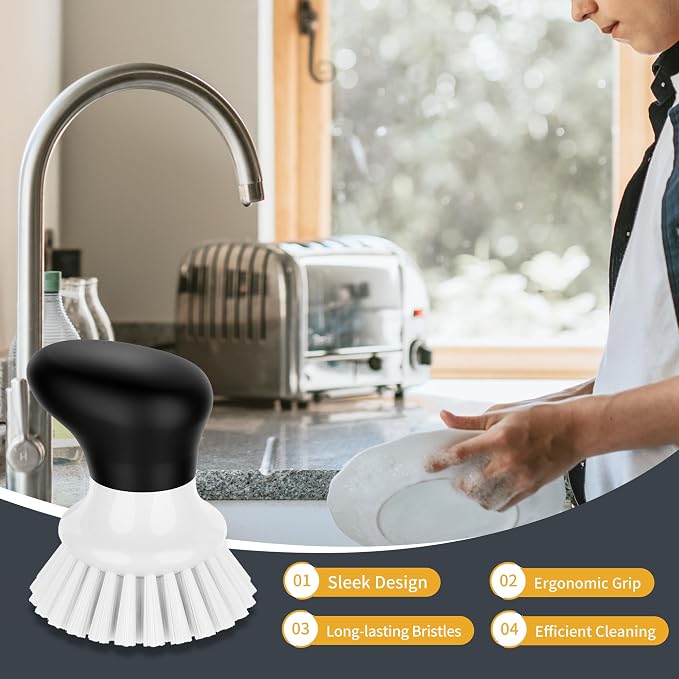 MR.SIGA Dish Scrub Brush, Palm Brush Dish Scrubber, sink cleaning, palm scrubber - Image 6