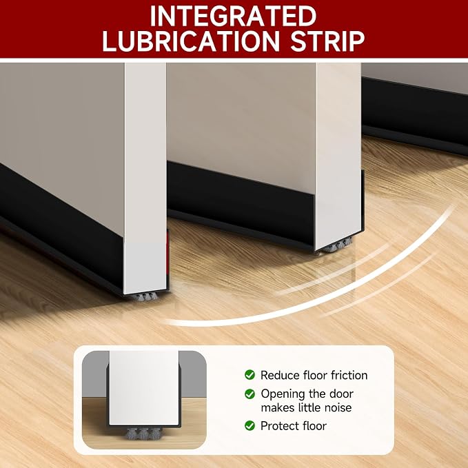 2 Pack Weather Stripping Door Seal, 36” Length Cuttable Door Draft Stopper - Image 4