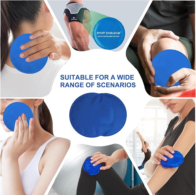 Small Ice Packs for Injuries Reusable - Kids Ice Packs for Boo Boos for Injuries Reusable Kids, Toddler – Baby Colic Relief (2 Pcs x 5.5") (Blue)
