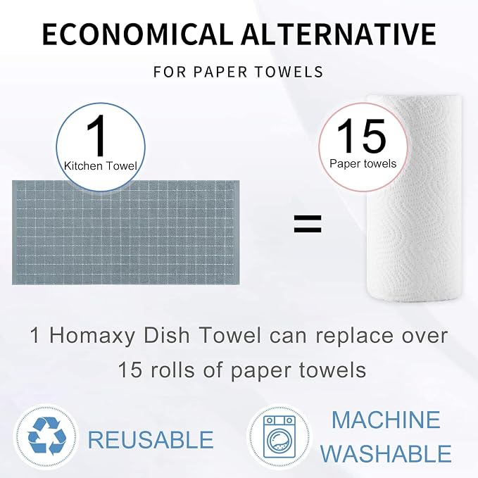 Homaxy Kitchen Towels and Dishcloths Set - Image 7