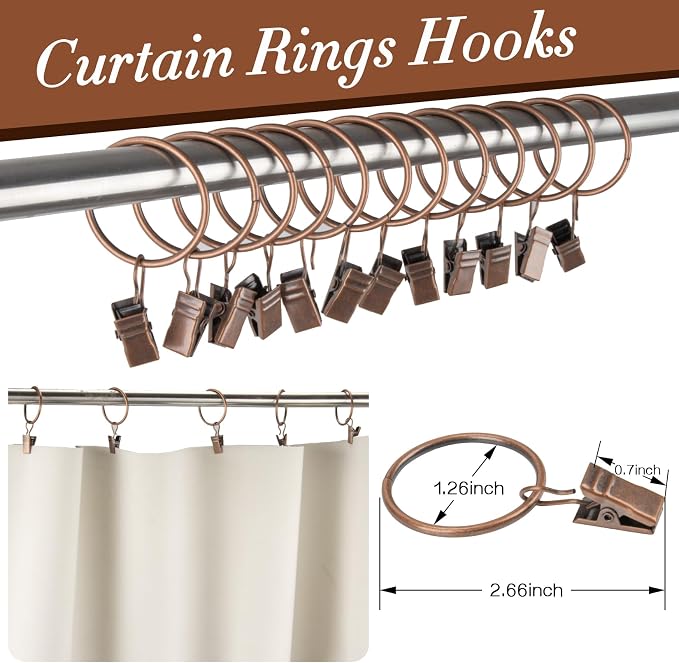 MAQIHAN 40PCS Curtain Rings - Image 3