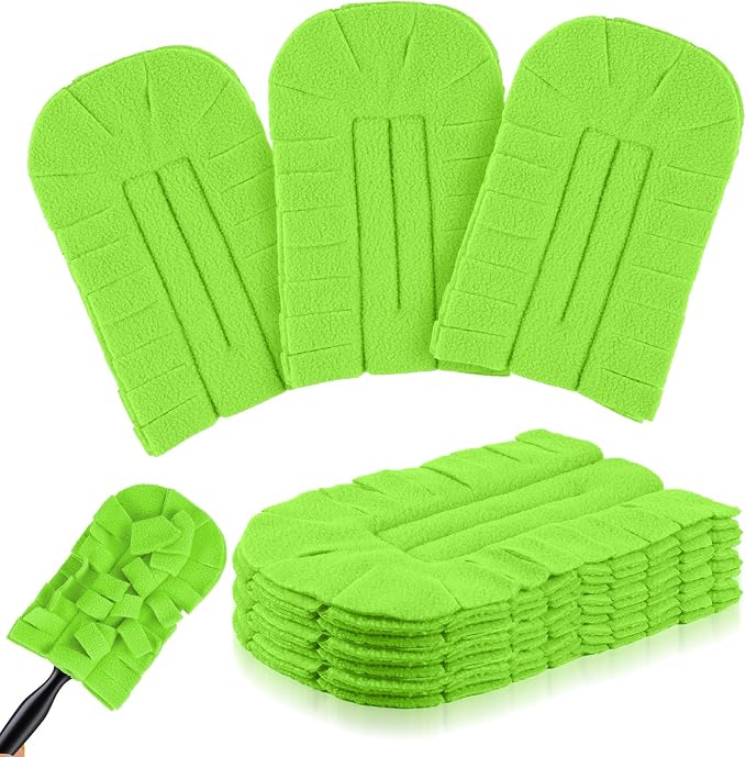 Zubebe 6 Pcs Reusable Duster Refills Fleece, Olive Green | Soft Polyester Fiber by Zubebe