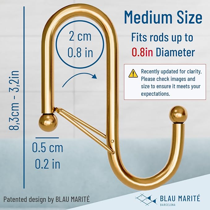 10-Pack Metal S Hooks for Hanging – Heavy-Duty S-Shaped Hook - Image 3
