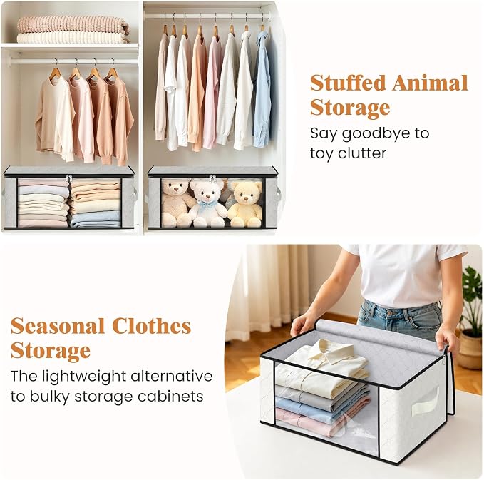 35L Closet Organizers, Foldable Under Bed Storage Containers | Storage Bags - Image 4