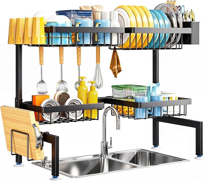 ARSTPEOE Large Over The Sink Dish Drying Rack 2 Tiers 4 Baskets | Fits All Sinks by ARSTPEOENeatChic