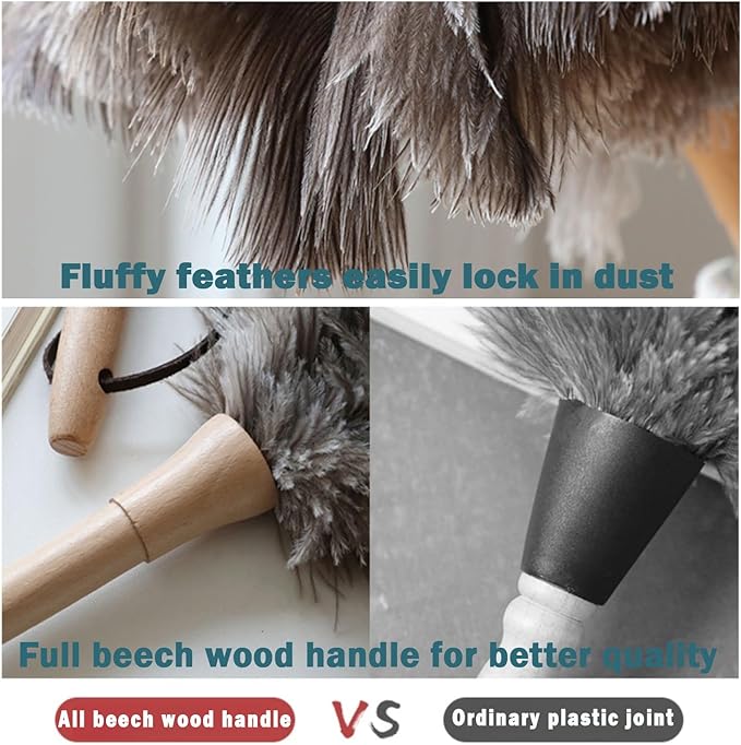 DDZMZ Ostrich Feather Duster for Cleaning - Image 5