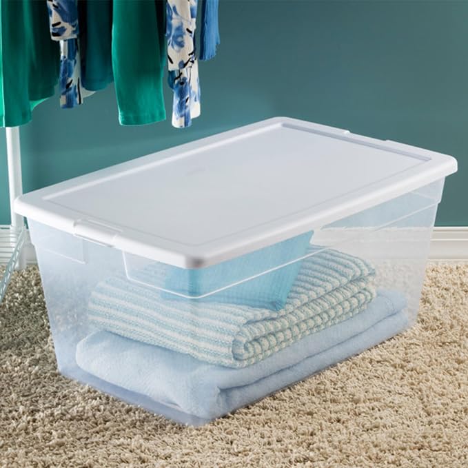 Sterilite Storage Box, Stackable Clear Plastic Bins, 90 Quart - Image 8