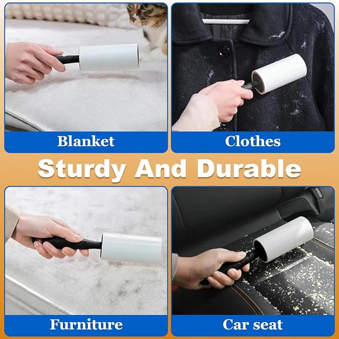 Extra Sticky Lint Roller for Pet Hair, 220 Sheets, 1 Handle - Image 4
