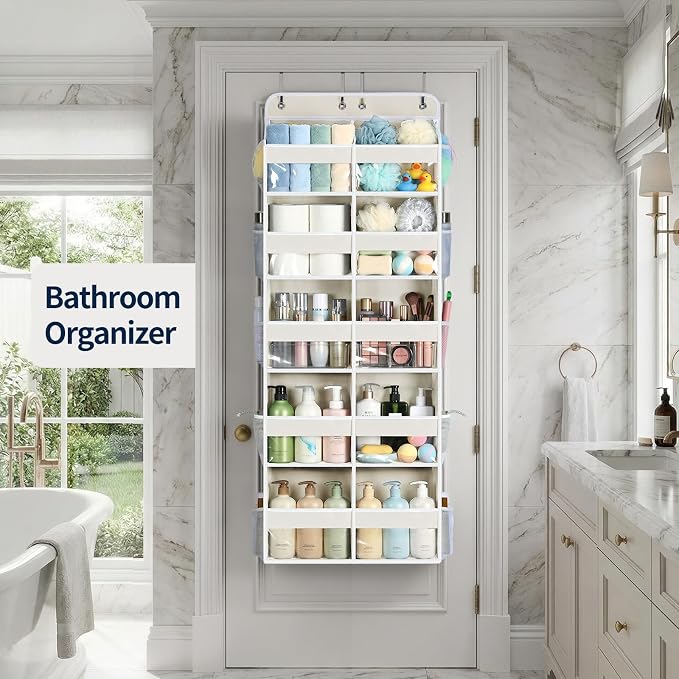 Yecaye Over The Door Organizer, 5 Tier Extra Large Behind Door Storage of 10 - Image 9