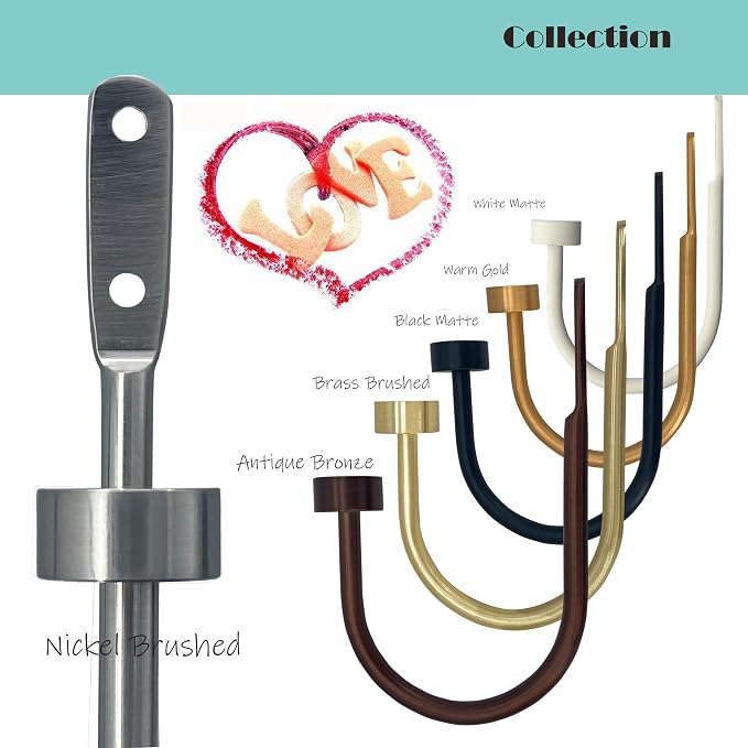 Quality Curtain Holdbacks, Solid Steel Curtain Holdback - Image 7