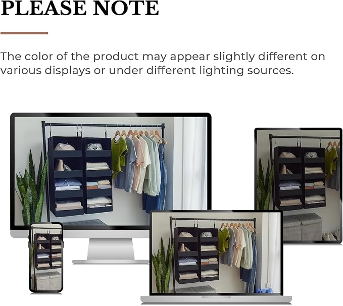 GRANNY SAYS 4-Shelf Hanging Closet Organizer, Foldable Storage, No-Sag Support - Image 8