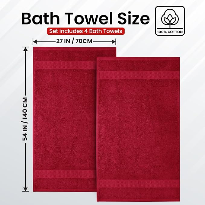 Infinitee Xclusives 100% Ring-Spun Cotton Bath Towels - Image 3