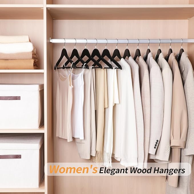 Amazon Basics Wood Suit Clothes Hangers - Image 5