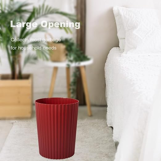 JiatuA Small Trash Can Plastic Wastebasket Round Garbage Container Bin - Image 2