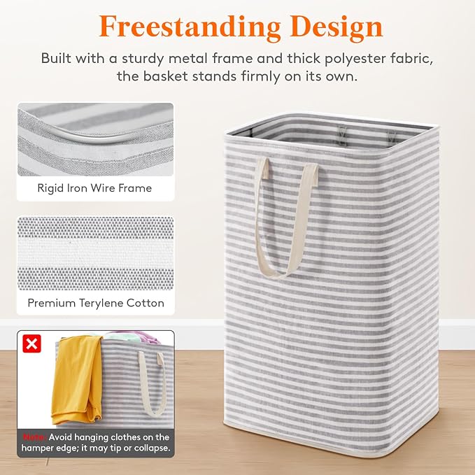Lifewit 2 Packs Freestanding Clothes Hamper - Image 4