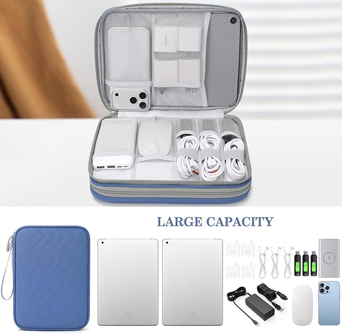 FYY Electronic Organizer, Travel Tech Pouch Bag, Extra Large, Waterproof - Image 6