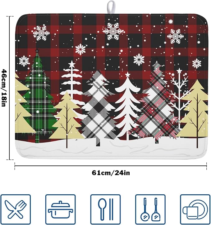 Merry Christmas Dish Drying Mat - Image 2