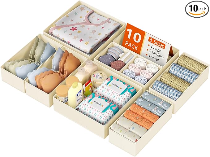 DIMJ Drawer Organizer Clothes 10 Pack by DiMJ