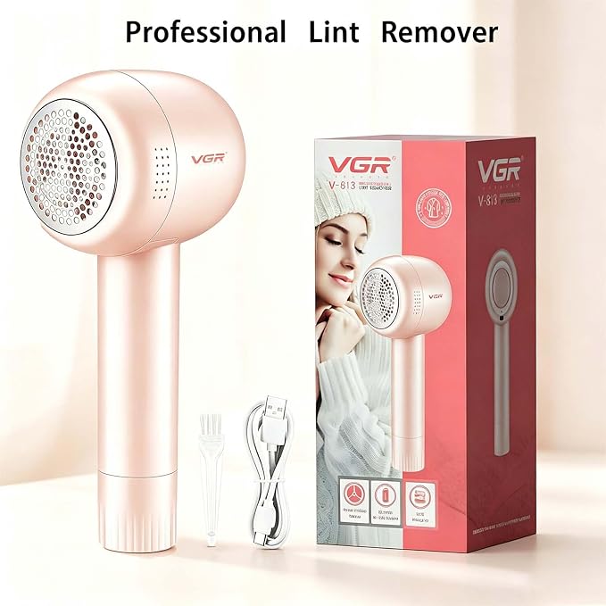 VGR 813 Rechargeable Fabric Shaver, 6-Blade Lint Remover, at home or while - Image 7