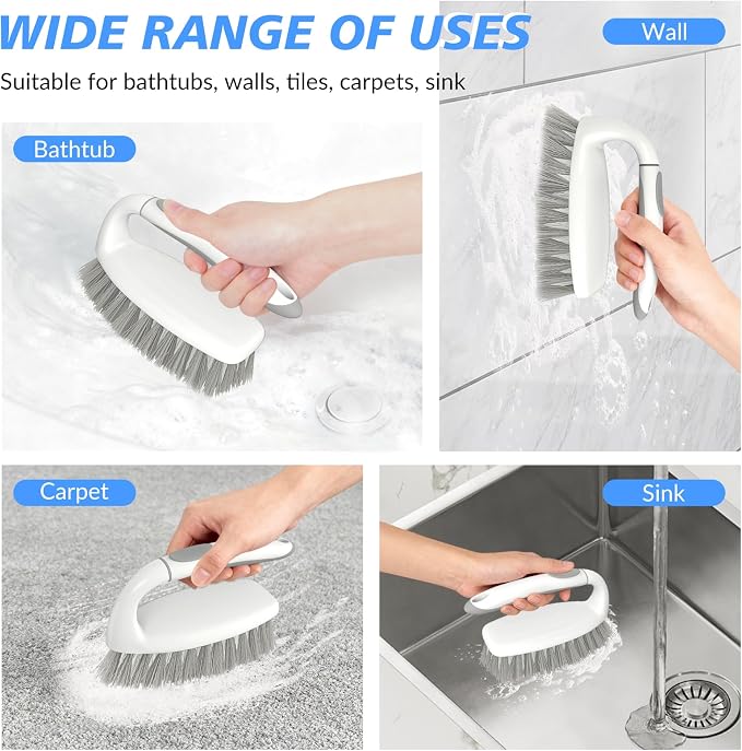 SetSail Heavy Duty Scrub Brush, 2 Pack Cleaning Brush Set - Image 5
