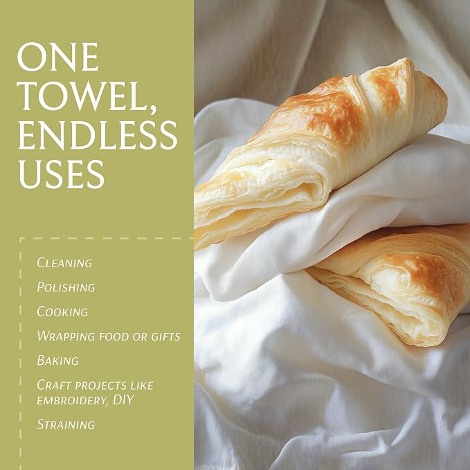 Wealuxe Flour Sack Towels for Kitchen, 18 Pack, 28x28 - Image 6