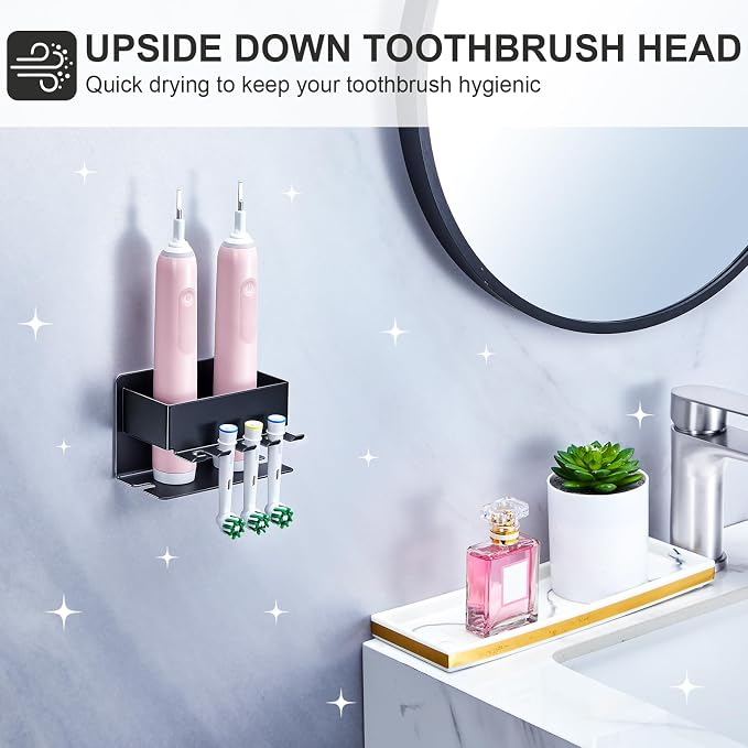 Toothbrush Head Holders, Electric Tooth Brush Head Holder, Adhesive Toothpaste - Image 6