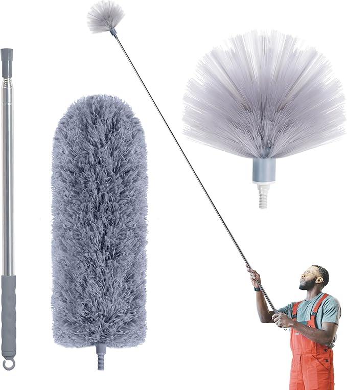 IVYROLL Cobweb Duster with Extension Pole | Spider Web Brush & Ceiling Cleaning by IVYROLL