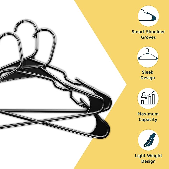 Plastic Clothes Hangers – Heavy Duty Hanger Set, - Image 4