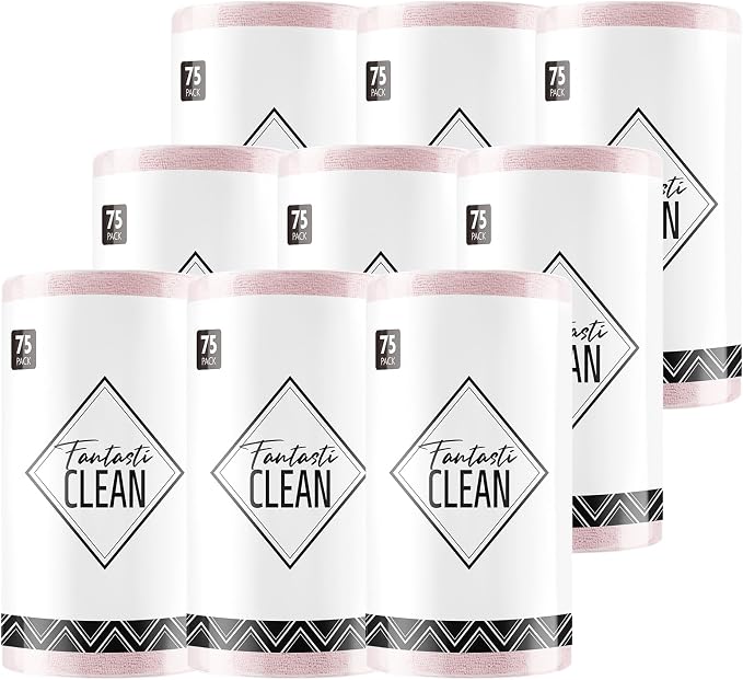 Fantasticlean Microfiber Cleaning Cloth Rolls- 675 Sheets | 12'' by 12'' by Fantasticlean