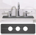 Teenyyou 3 Hole Gray Faucet Mat Kitchen Sink 15.94" x 4.92" | Bathroom Faucet by Teenyyou