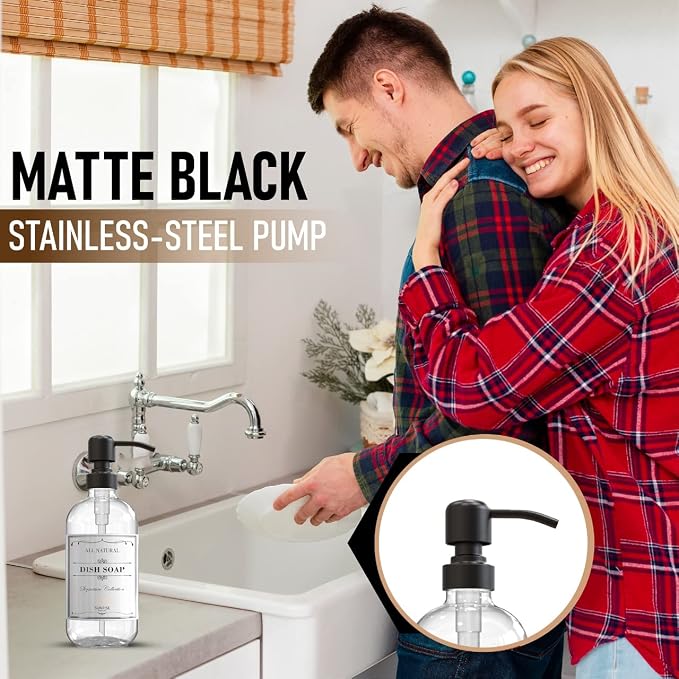 Sunrise Premium Clear Glass Soap Dispenser - Image 5
