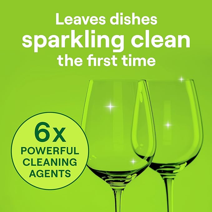 Seventh Generation Power Plus Dishwasher Detergent Packs Fresh Citrus scent Pack of 6 for sparkling dishes Dishwasher tabs, 15 count