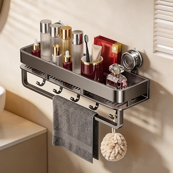 Suction Cup Shower Caddy, No Drilling, Rectangular by Unknown