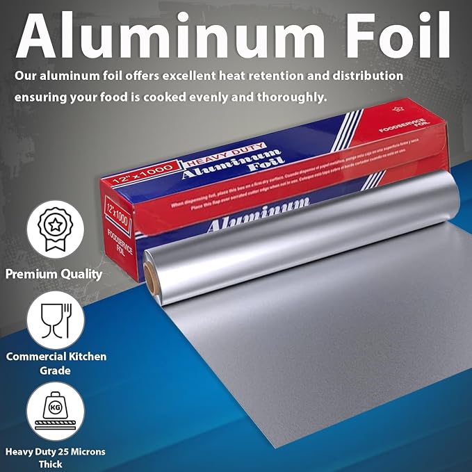 12" x 1000" Standard Aluminum Foil Roll - Image 3