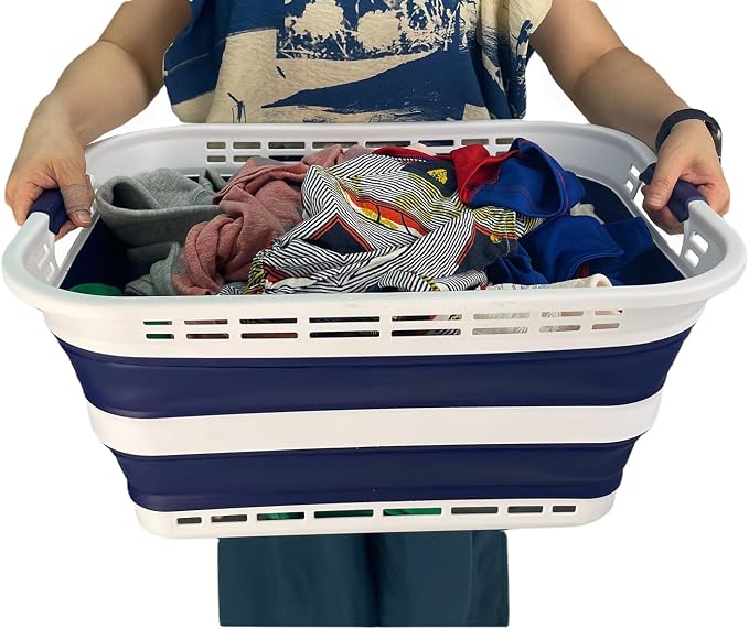 SAMMART 42L Collapsible Plastic Laundry Basket - Image 6