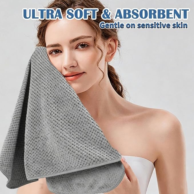 4 Pack Quick to Dry Hand Towels Microfiber 14 x 30 Inches | Highly Absorbent - Image 2