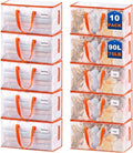 KYODOLED 10-Pack Clear Moving Bags Heavy Duty Extra Large, Storage Totes | by KYODOLED