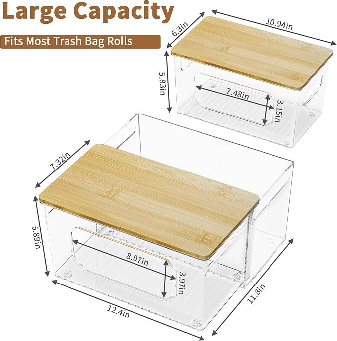 spospo Trash Bag Holder 3-in-1 Under Sink Organizer - Image 2