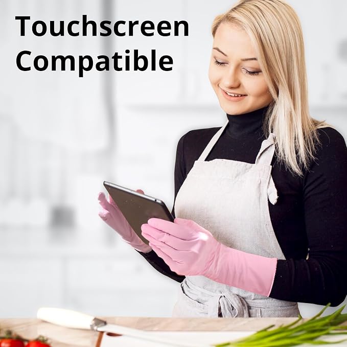 SwiftGrip Disposable Nitrile Dishwashing Gloves, Extended 12 Inches Cuff - Image 7