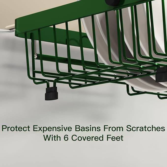 Green Dish Drying Rack Over The Sink - Image 7