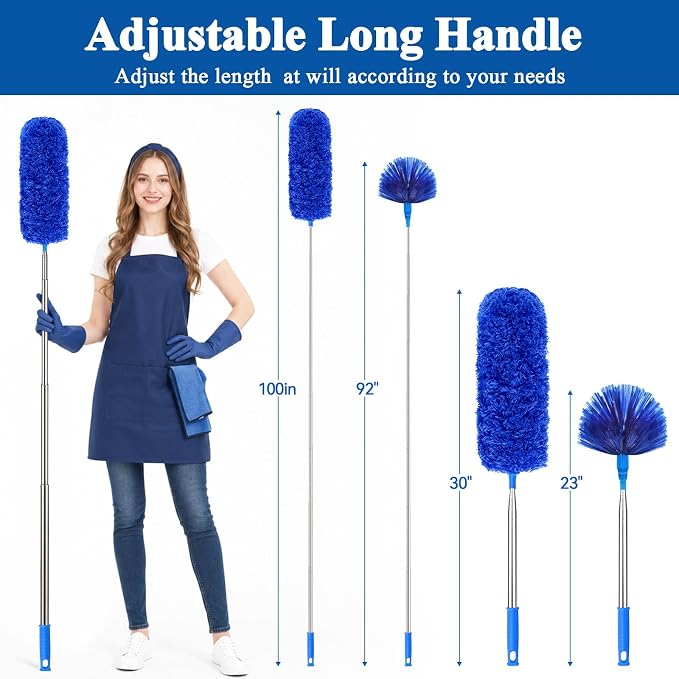 Cobweb Duster with Extension Pole 100 inches, Dusters - Image 6