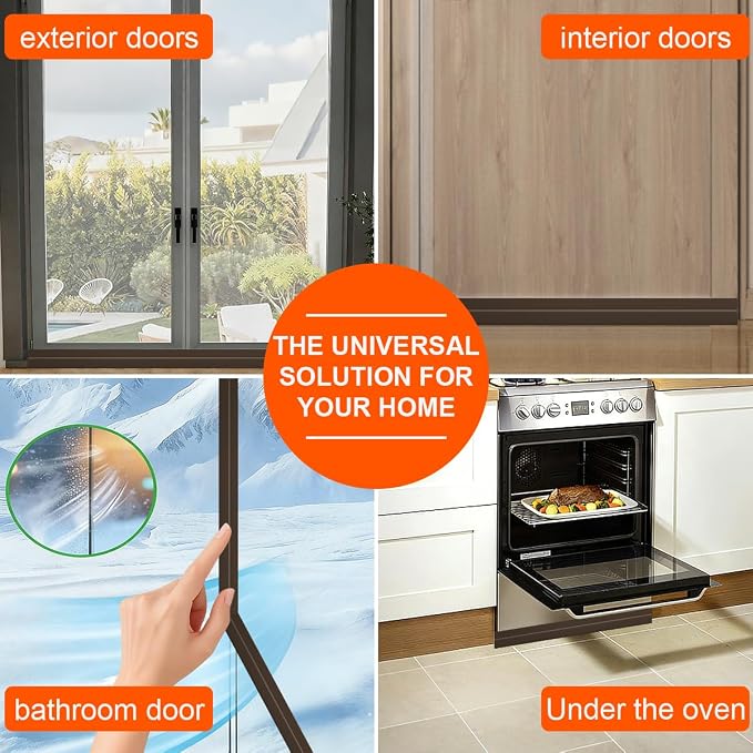 Door Draft Stopper for Bottom of Door, Adjustable Weather Stripping Door Seal - Image 8