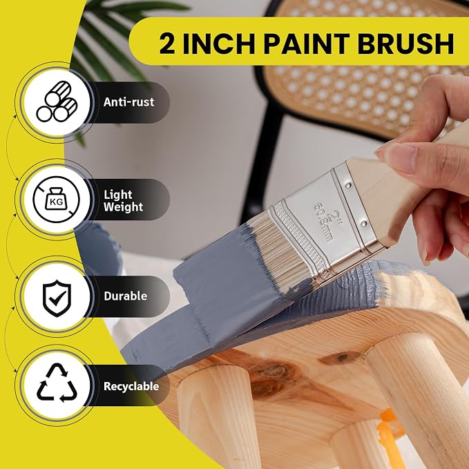 Mister Rui Angled Paint Brushes 3 Pieces Set, - Image 6