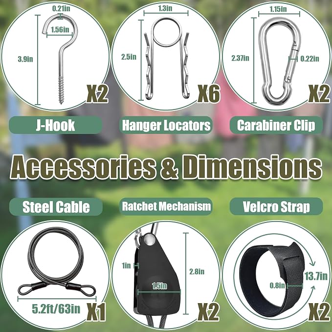 NAZOU Outdoor Retractable Clothesline, 3/16" Coated Steel Wire Rope - Image 6